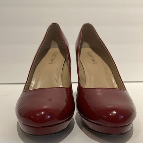 Ellen Tracy Patton Cherry Red Heels Size 7.5 - Picture 7 of 15